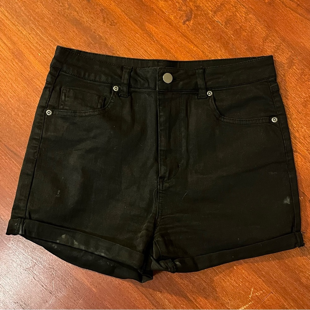 Forever 21 Black Jean Shorts High-Waisted Denim